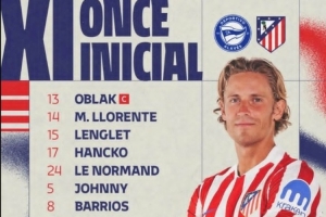 开云体育app-马竞客战阿拉维斯首发：小蜘蛛领衔，新援阿尔马达、汉茨科在列